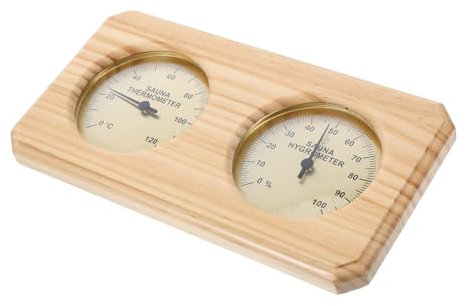 Outanaya Thermomètre Hygromètre Mural pour Sauna Moniteur De Température Et Humidité pour Intérieur pour Salle De Sauna Et Maison