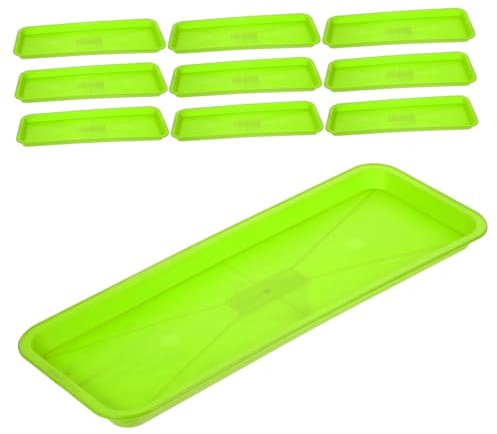 TOYANDONA Vassoi per Piante in Plastica Rettangolari 10 Pezzi, Sottovasi per Vasi da Fiori Resistenti in Pp, Supporto per Piante per Giardinaggio e Decorazioni Domestiche