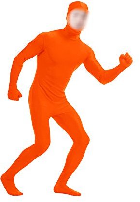SHINNINGSTARBABY Unisex Adults' Men's Women's Open Face Spandex Unitard Mask Zentai Costume Full Bodysuit