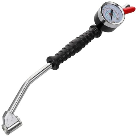 TINEASUR Reifenfüllwerkzeug Mit Manometer Aus Stahl Tragbarer Luftdruckprüfer Für Auto- Motorrad Lkw-reifen Schnelles Und Einfaches Aufpumpen Langlebig Und Benutzerfreundlich