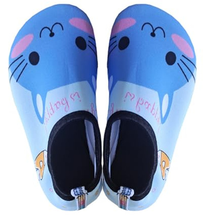 Toddler Learning Walking Shoe Soft Bathing Shoe Animal Theme Beach Sandals For Balance Development Adjustable Baby Walking Sandals