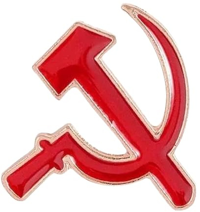 Socialista Red Star Hoz Martillo Solapa Pin, Klein, Metal no precioso