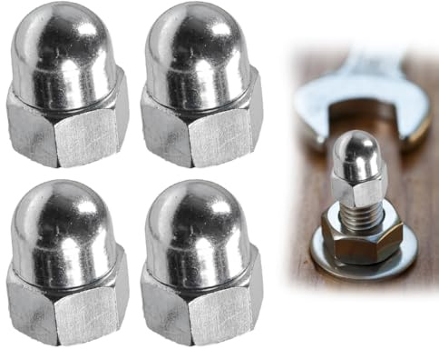UIEXAY 4 Stück Fahrrad Hinterrad Hut Achs Mutter M10X21 Nabe Schlüsselweite 15Mm Hub Nuts