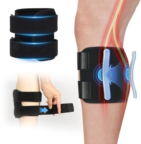 supregear Dispositivo Sollievo Sciatica - Ginocchiera Con Cuscinetti Di Pressione Regolabili, Supporto Compressivo Per Nervi Sciatici, Schiena, Anca E Polpaccio - Unisex, Nero (1 pcs)