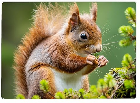 Shopagift Highland Scottish Red Squirrel Glass Chopping Board Large Kitchen Worktop Saver 39cm x 28cm