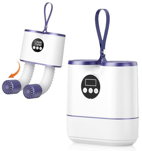 flintronic Electric Boots Dryer & Shoe Dryer, Intelligent Timer with Heat Blower, Portable Adjustable Rack and Timer, Quick Drying for Shoes, Socks, Gloves, Hats