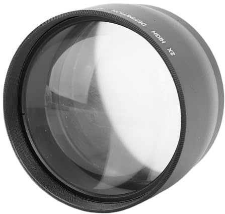 Annadue 58 Mm 2.0X Teleconvertidor, Extensor de Aumento 2X de Aleación de Aluminio con Vidrio óptico, Rosca de Filtro de 62 Mm, para Teleobjetivo de Cámara sin Espejo Fotografía