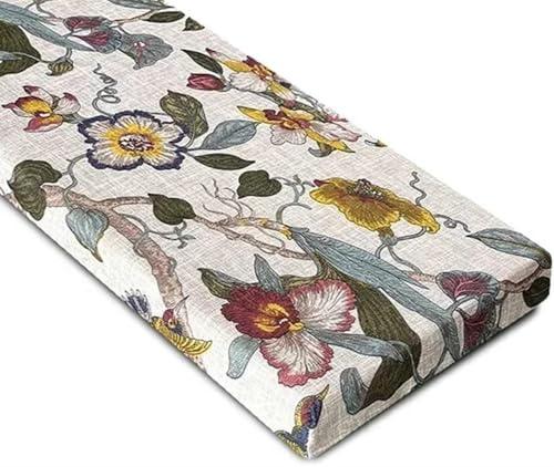 JORTUIO Bankauflage Stuhlkissen Bankkissen 120/100/150/160/140//200x40cm Sitzkissen Bank Outdoor Gartenbankauflage 5cm Dick Waschbar rutschfeste Bank Sitzauflage(Color1,120x40x5cm)