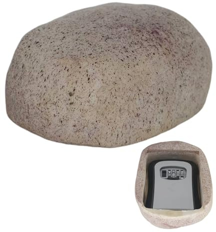 Hide A Key Outside Key Lock Box with Code Outdoor Large Size Fake Rock Key Hiders Holder Containers secret Compartment items Safe Storage Indoor Yard Garden Geocaching