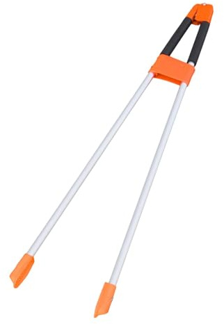 Jiuvaso Pinza raccoglitrice per rifiuti, Leggera, Antiscivolo, Versatile, Strumento di Aiuto per Raggiungere, pinze per la Pulizia delle Foglie da Giardino, Rosso