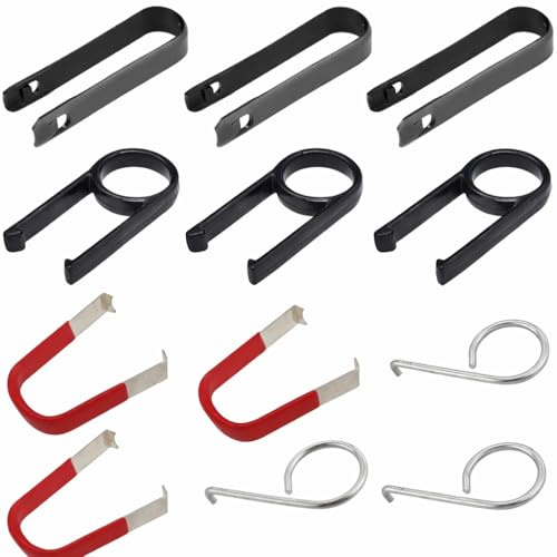 Elenviorina 12 Pcs Wheel Nut Cover Removal Tool Set, Universal Wheel Lug Cap Removal Tool, Bolt Nut Puller Tweezers for Cars, Trucks, Motorcycles, SUV Wheels, Easy Universal Fit Removal Tool (Silver)
