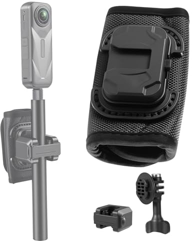 YUULNMOP Selfie Stick Fondina Zaino Strap Clip Mount per Insta 360 X5 X4 Air Go Ultra ACE Pro 2 Regolabile Staffa a Sgancio Rapido per DJI Osmo 360/Nano/Action 6 5Pro 4 Accessori Fotocamera