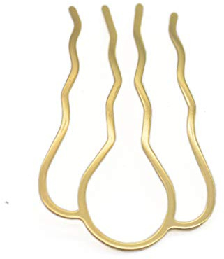 Fujiyuan Lot de 5 fourchettes à cheveux de 87 mm - Pour femme et fille - Doré
