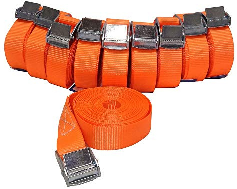 10 x Klemmschloss 125/250 daN 5 Meter Orange