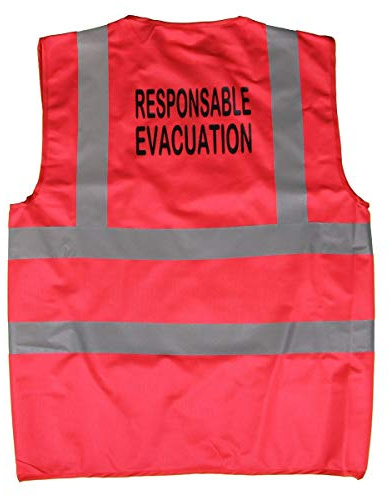 PATOUTATIS - Gilet de sécurité Rouge Responsable Evacuation