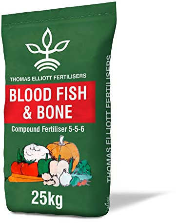FISH BLOOD & BONE ORGANIC FERTILISER 25KG THOMAS ELLIOT | GENERAL PURPOSE PLANT FOOD FOR ALL PLANTS & CROPS