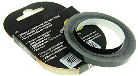 cyclingcolors Adhesivo para Borde de llanta de 6 mm, 10 m, para Coche, Moto o Bicicleta, Rueda Sticker Pegatina Color Negro