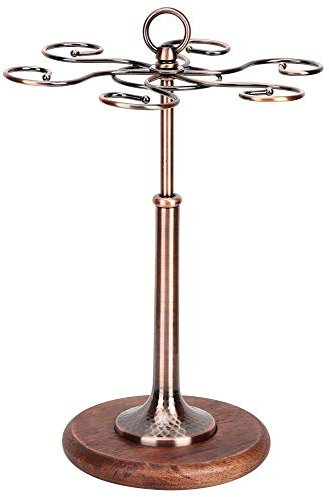 Wine Glass Holder Hanging,Under Cabinet Stemware Wine Glass Holder with 6 Hooks Wine Glass Rack Freestanding Tabletop Stemware Storage Rack Wine Glass Cup Holder for Bar Kitchen