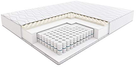 Hilding Anders Zorba Taschenfederkern | Mittelfeste | zweiseitige Matratze | Latexschaum | Federschaum | 7-Zonen-Schnitt für alle Schlaftypen | H2/H3 | Silver Bezug | 100x200