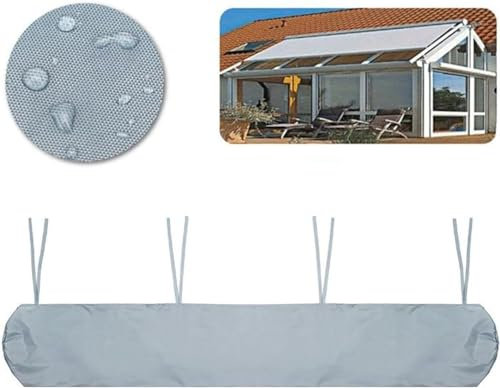 Housse De Protection Pour Auvent Extérieur, Sac De Rangement Auvent De Pluie Sac De Protection Pour Store Banne Extérieur Remplacement De Couverture d'Auvent, 3 Couleurs, 7 Ta(Size:2.5M,Color:gris)