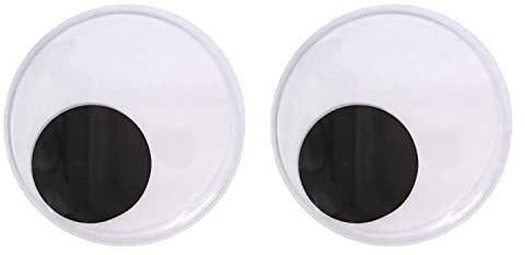 Casoter 6 Inch Giant Googly Eyes Self Adhesive Wiggle Eyes 15cm Big Sticky Eyes for Party Decorations Refrigerator Door Christmas Trees Lawns Car Classroom DIY Craft Projects