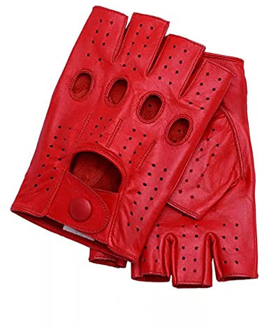 GEDASHU Motorradhandschuhe Herren Halbfinger Handschuhe Herren Sommer Atmungsaktiv Fahren Halbfinger Lederhandschuhe Ungefüttert Fitness Handschuhe Herren Fäustlinge