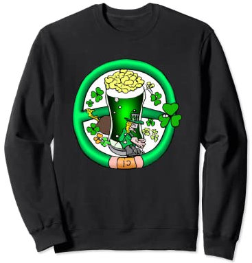 Chope irlandaise trèfle avec bière | Saint Patrick Sweatshirt