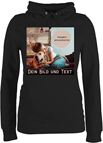 Geschenk mit Namen personalisiert by Shirtracer - Pullover Damen Hoodie Frauen - eigenem - Foto Bild Geschenk I Dein Bild und Text