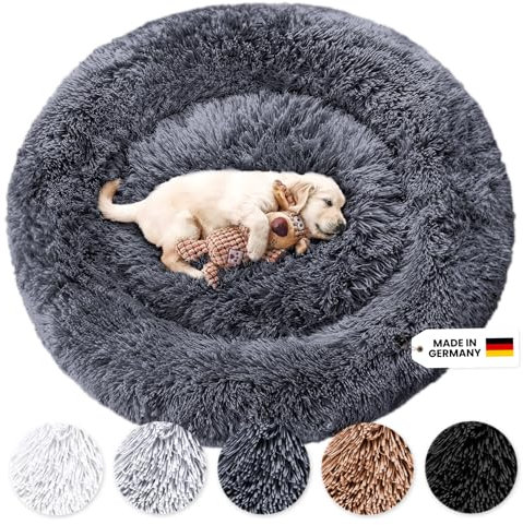 Wahre Tierliebe Hundebett Fluffy Wolke - Das Original, mit waschbarem Bezug Hundekissen, Hundekorb, Flauschiges Hundebett für große, mittelgroße & kleine Hunde