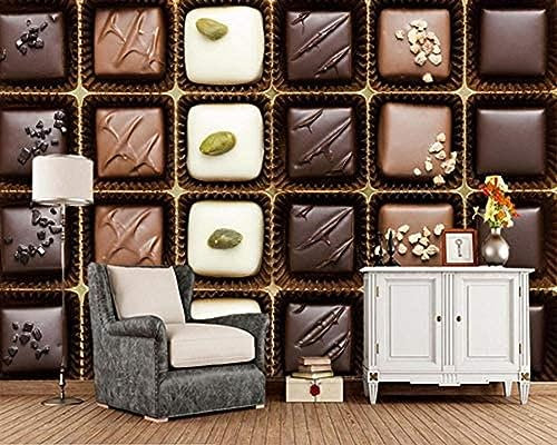XLMING Süße Süßigkeiten Schokolade Lebensmitteltapete Wohnzimmer Tv Hintergrund Küche Esszimmer Tapete Heimdekoration-150cm×105cm