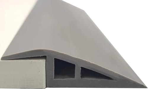 BLUEZY Übergangsschiene Abschlussprofil, Türschwelle PVC Selbstklebend, teppichleisten übergangsprofil, Türschwellenrampe, übergangsschiene höhenausgleich, 1m/2m/3m Rollstuhlrampe B,L1m*H2cm