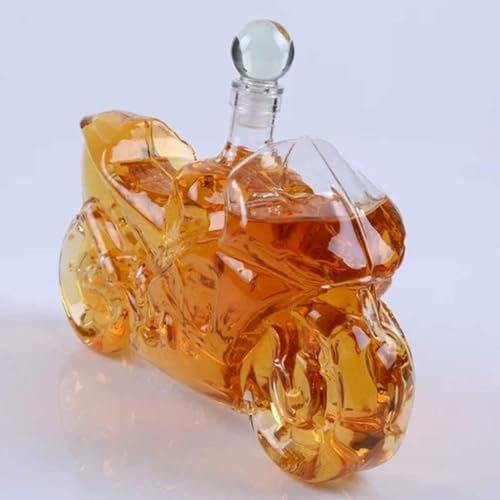 Motorcycle Whiskey Decanter - Ornament Sculpture - Elegant Motorbike 750Ml - Whiskey Decanter for Wine, Bourbon, Brandy, Liquor, Juice, Water, 24 * 8 * 15cm
