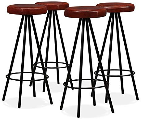 Chaduof Barhocker 4 STK Barstuhl, Bar Chair, Bar Stools, Tresenstuhl, Barstool, Thekenhocker, Küchenhocker, Tresenhocker, Bar Accessories, Echtleder
