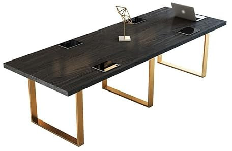 Moderner Gaming-Schreibtisch Konferenztisch aus massivem Holz, langer Tisch, Schreibtisch for Zuhause, Arbeitszimmer, minimalistischer Computertisch for Schlafzimmer, offener Studio-Schreibtisch Studi