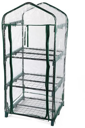 DIVCHI 3 Tier Greenhouse for Indoor & Outdoor Use | Durable Steel Frame | Clear PVC Cover | Ideal for Growing Vegetables, Flowers, Herbs, and Seedlings