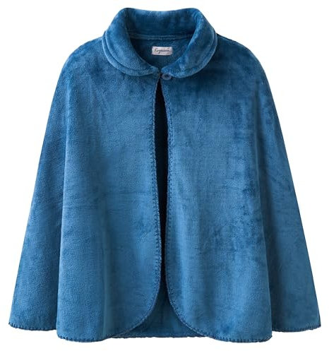 Womens Wearable Blankets Fleece Cape for Sleep Bed Jacket for Winter