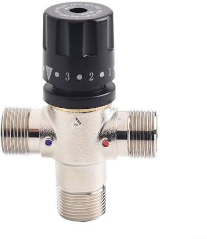Miscelatore termostatico, rubinetto miscelatore termostatico in ottone DN20 da 3/4 pollici, rubinetto miscelatore termostatico per doccia con valvola di miscelazione termostatica per scaldabagno