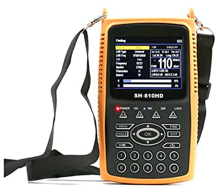 Buscador de satélite, medidor de señal, SH-810HD DVB-S2 DVB-S Digital Satellite Finder Meter 3.5 pulgadas HD LCD DVB-T2 DVB-T Señal Satfinder Soporte CCTV 810HD para ajustar la antena parabólica de TV