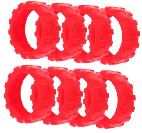 Cabilock 8pezzi Coperture in Silicone Per Ruote Valigia Antiscivolo e Silenziose Protezione Per Ruote Da Rivestimenti Protettivi Per Valigie Da Viaggio Rosso