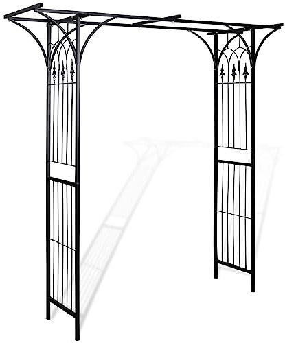 ShGaxin Arco de jardín, Arco Jardin Exterior, Rosal Trepador, Arco Boda, Arco para Plantas Trepadoras, Arco Flores, 200x52x204 cm