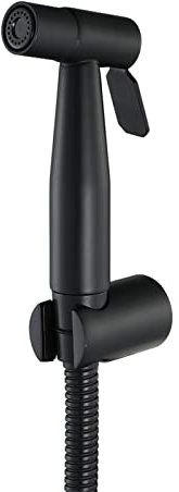 Bidet Kit with Brass Hand SprayerWallMounted Toilet Shower Head Set with Hose & Holder for Personal HygieneElegant Black Design