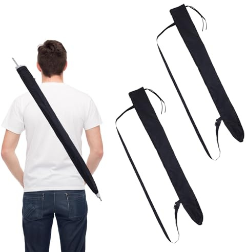 NICENEEDED 2 PCS Bolsa de Paraguas Mejorada con Correa de Hombro Ajustable, Funda Protectora Impermeable para Paraguas de 4.53 x 31.5 Pulgada