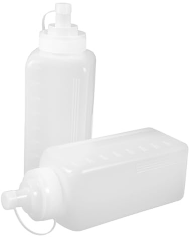 DECOMELODY 2 Piezas Botellas de Plástico Exprimibles con Tapa Hermética para Salsas y Condimentos de Unidades para Ketchup y Aceite