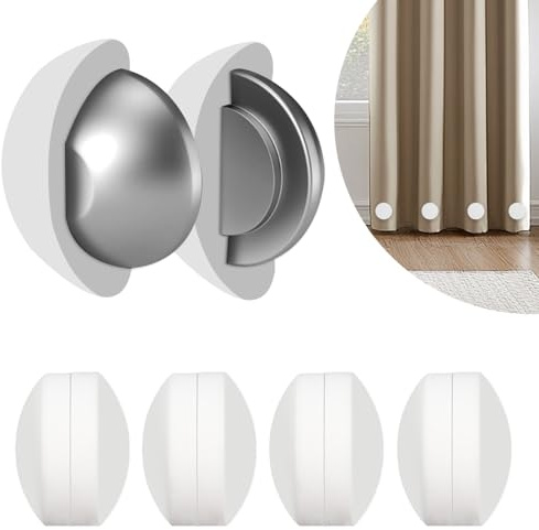 Tyafzzn 8pcs Duschvorhang Beschwerer, Tischdeckenbeschwerer Magnet mit Rostfreier Silikonbeschichtung, Tischdecken Beschwerer Draußen für Flaggen, Vorhänge