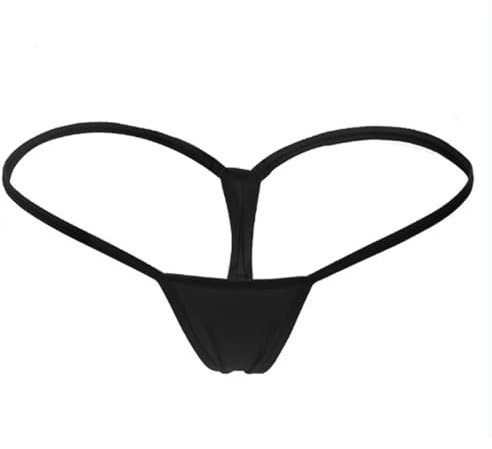 Generisch Micro String Sexy Tanga Tangas Für Frauen Sex Damen Unterwäsche String Dünn Erotische Dessous Slip Ouvert Desouses Mollig Damenunterwäsche Schwarz S