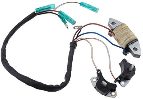 JINFOLI Außenborder-Zündspule CDI-Baugruppe, for YAMAHA, 30 PS Außenbordmotor Edelstahl-Außenborder-Zündspulenstecker Zündspule für Außenbordmotoren