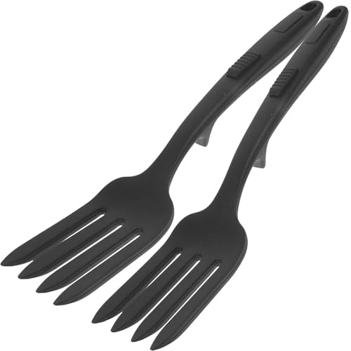 PAMINGONO Tenedores de Silicona Diseño Simple 2 Piezas para Cocina Resistentes al Calor y Antiadherentes y Materiales para Restaurantes y