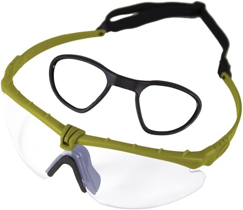 Nuprol Battle Pro Airsoft Eye Protection RX Inserts - EN166 B-Rated Half-Rim Protective Eyewear with Anti-Fog Lens