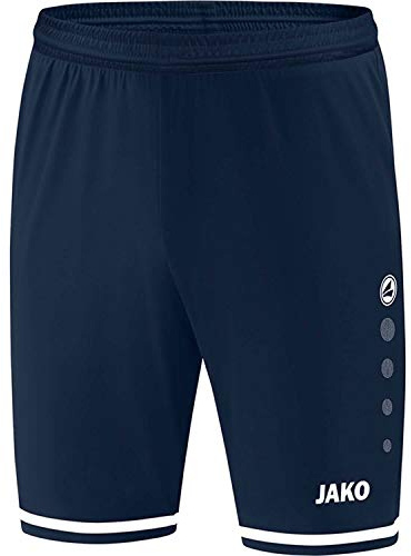 JAKO Pantaloni Sportivi da Bambino Striker 2.0, Unisex - Bambini, Pantaloni Sportivi da Calcio., 4429, Navy/Bianco, 128