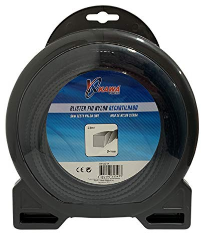 Nylonfaden für Motorsense, 4 mm, 21 m, geflochten, Kawapower – Bricoferr